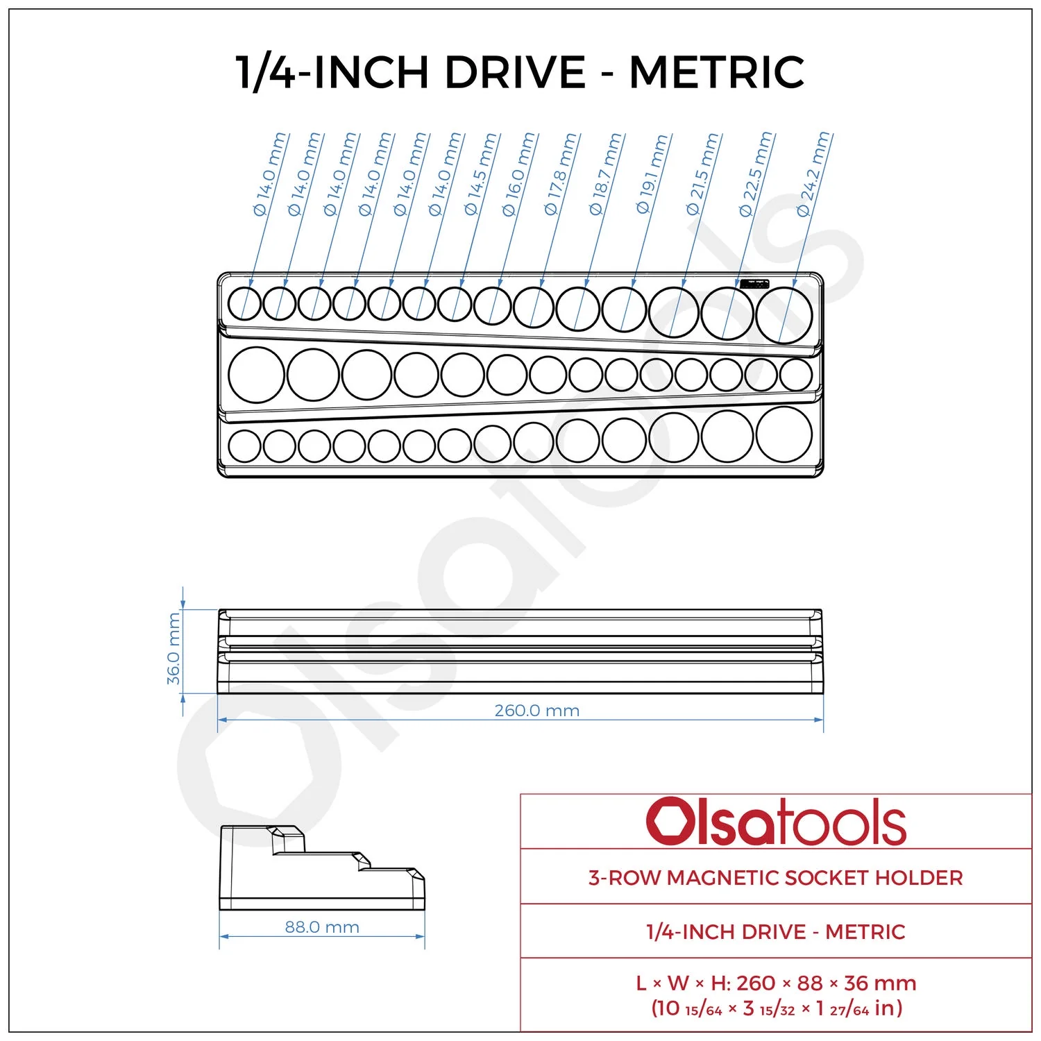 3-Row Magnetic Socket Holder - Image 117