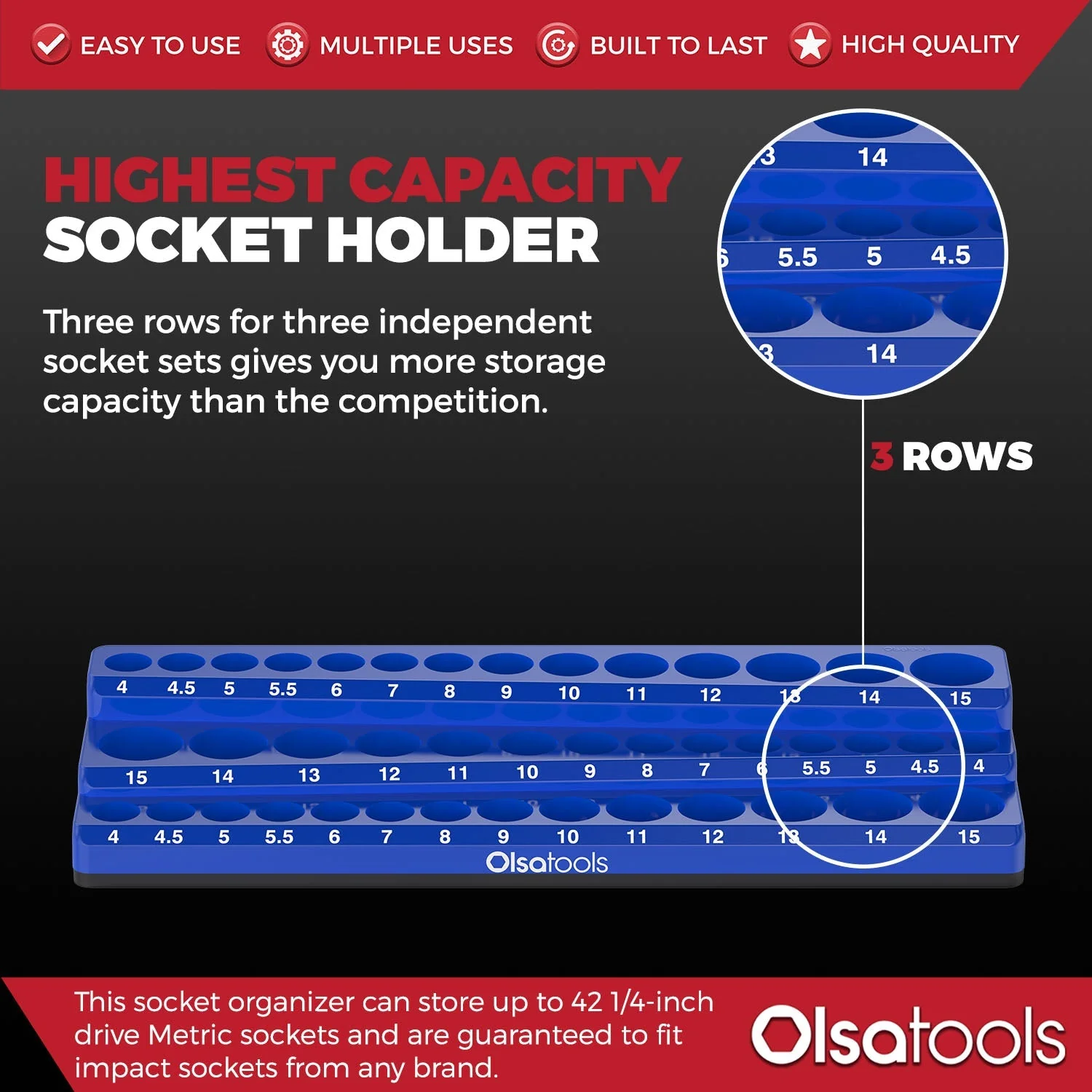 3-Row Magnetic Socket Holder - Image 22