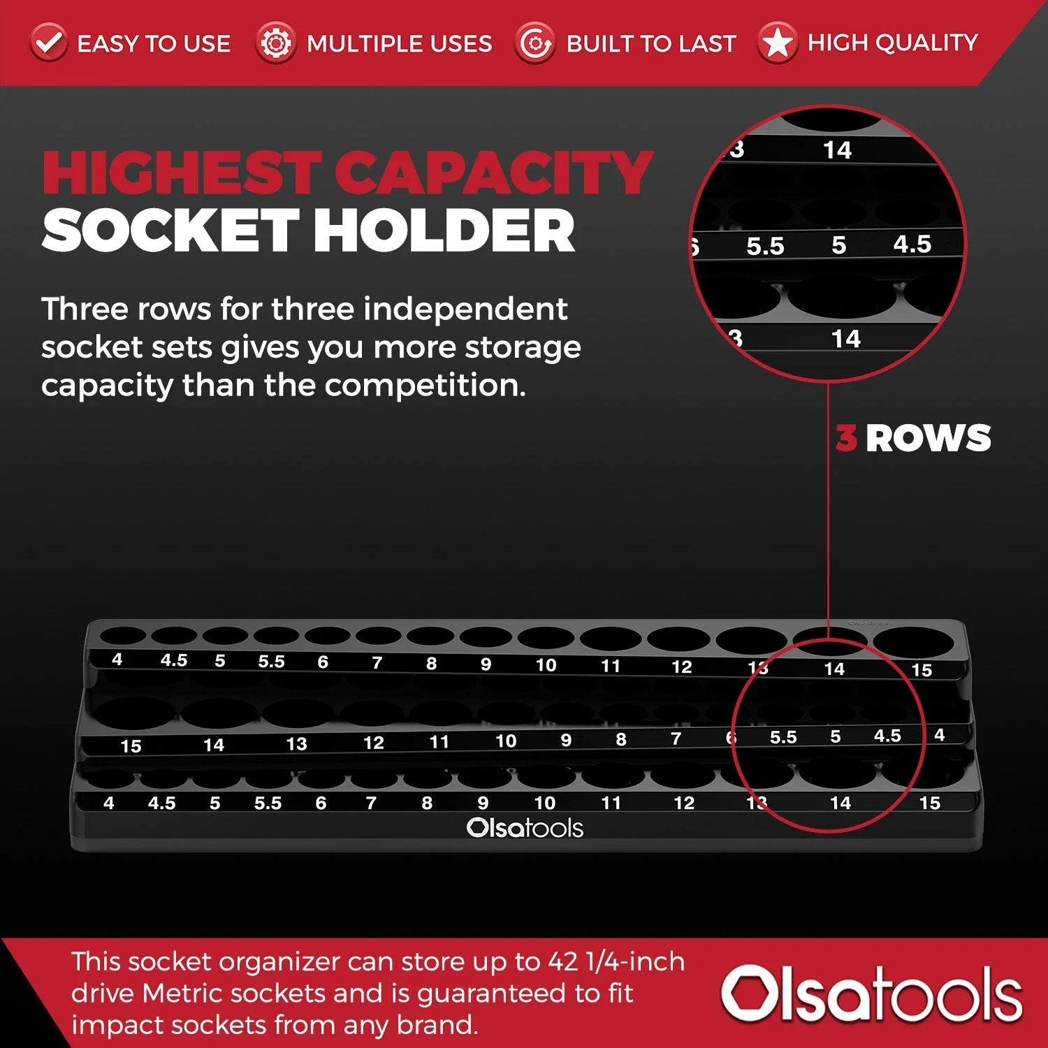 3-Row Magnetic Socket Holder - Image 30