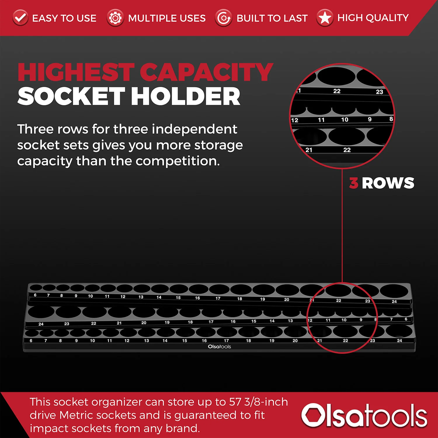 3-Row Magnetic Socket Holder - Image 42
