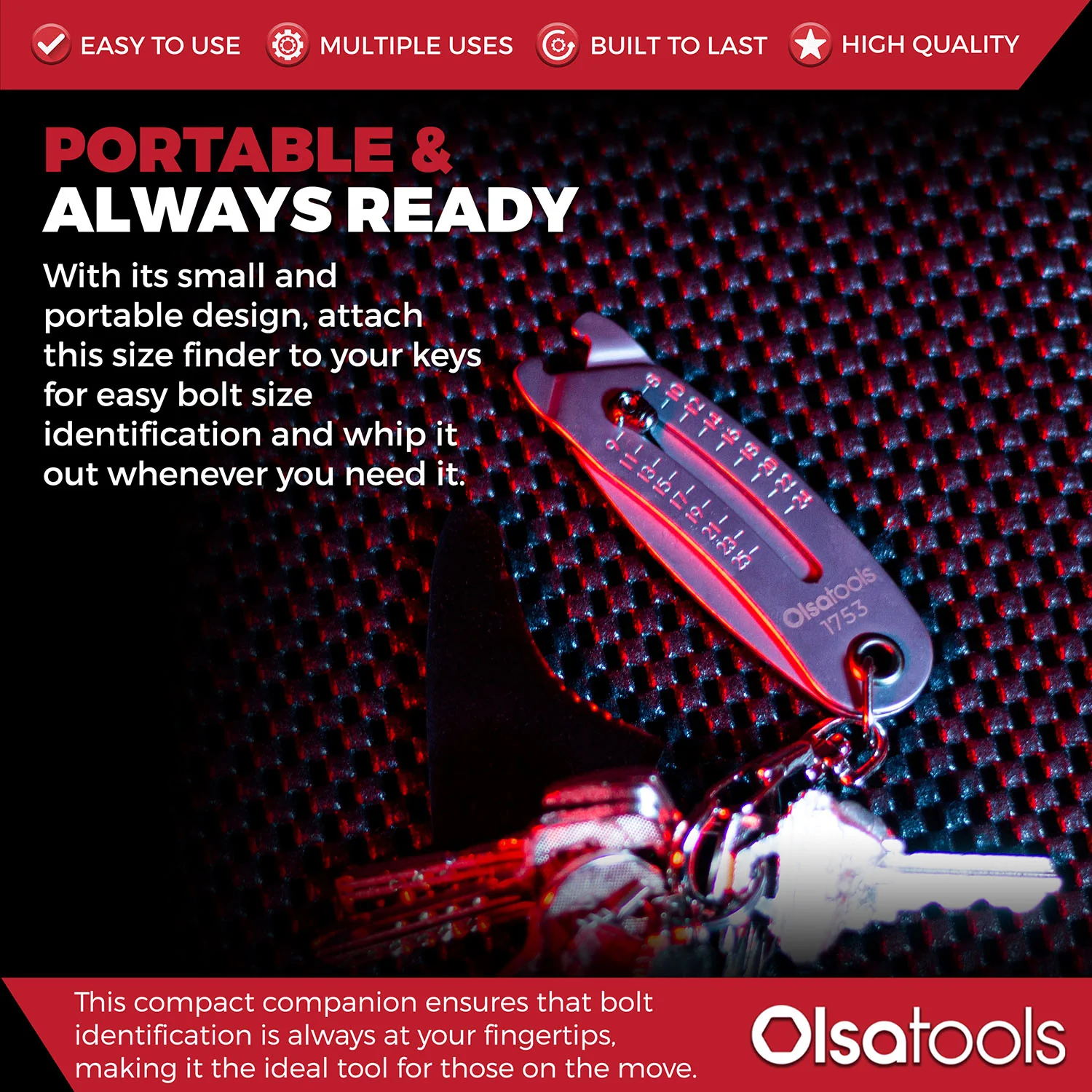 Bolt Size Finder Keychain - Image 4