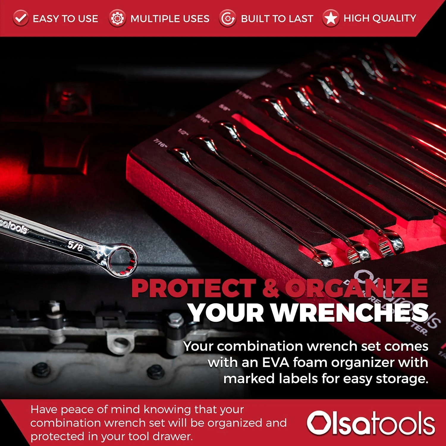 Premium 15-Piece Combination Wrench Set - Image 3