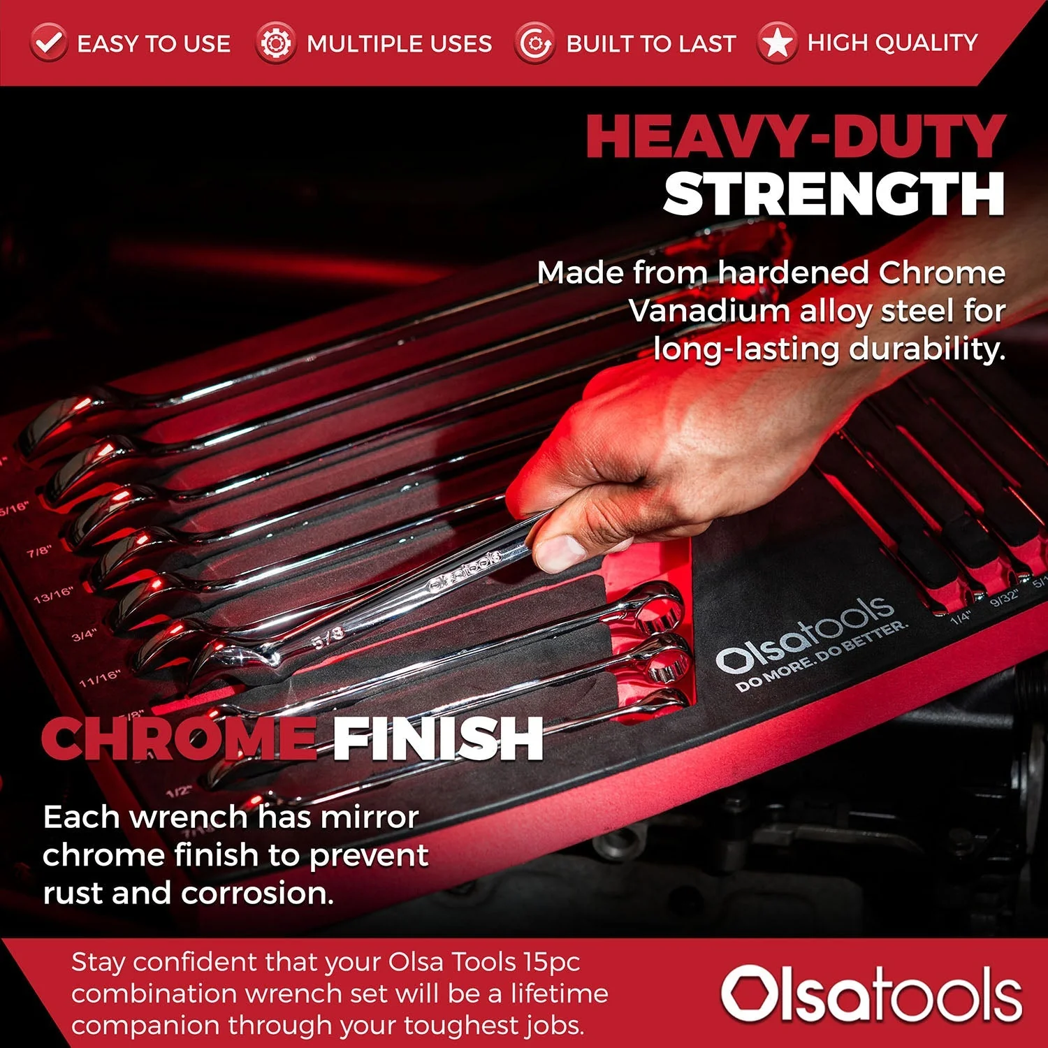 Premium 15-Piece Combination Wrench Set - Image 5