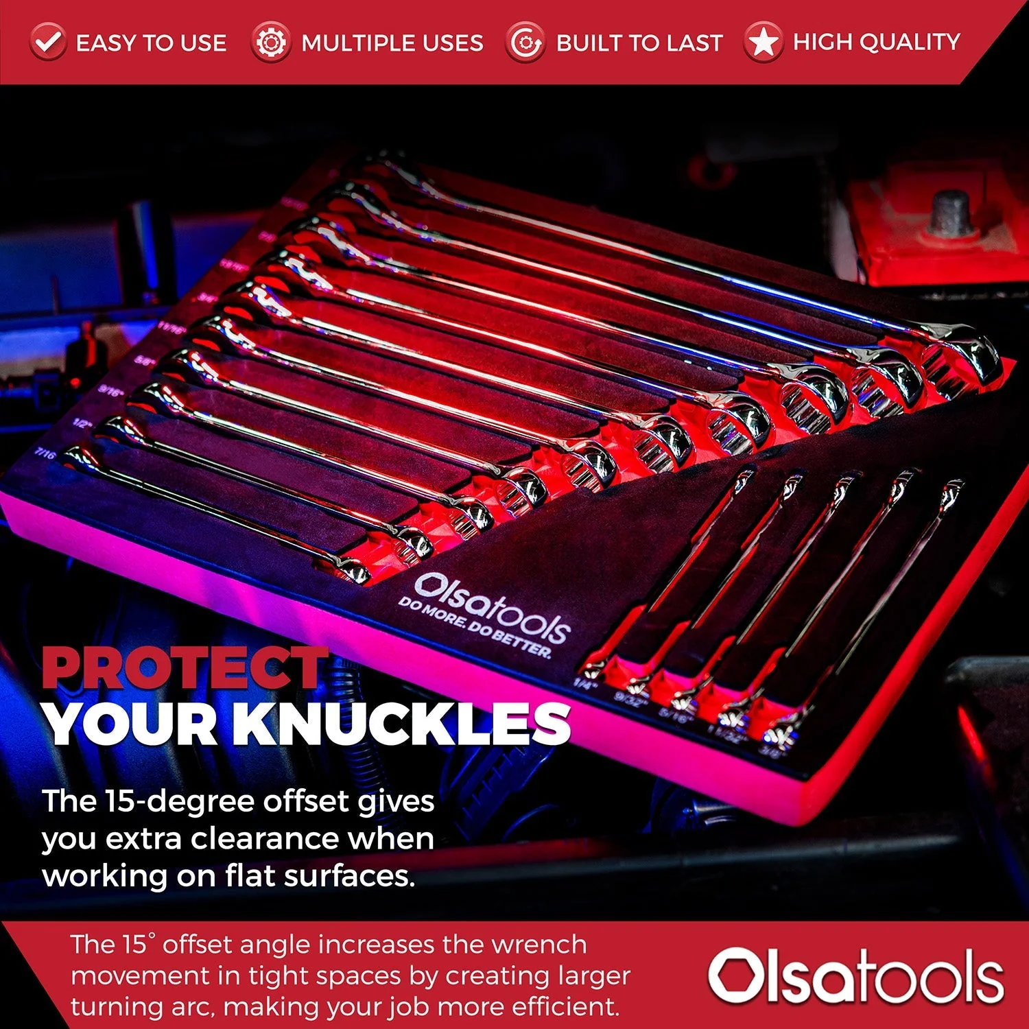Premium 15-Piece Combination Wrench Set - Image 6