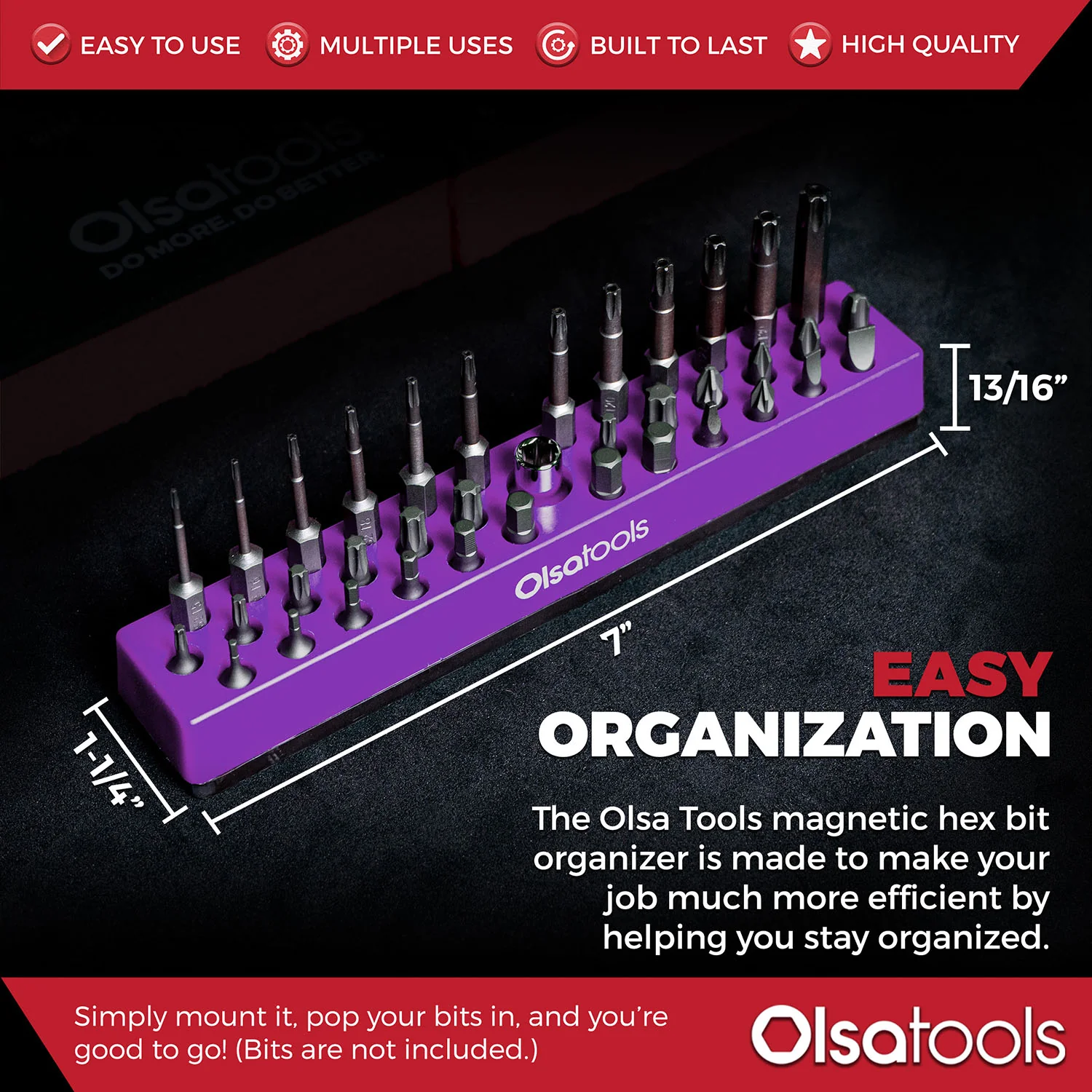Magnetic Hex 1/4" Bit Organizer - Image 60