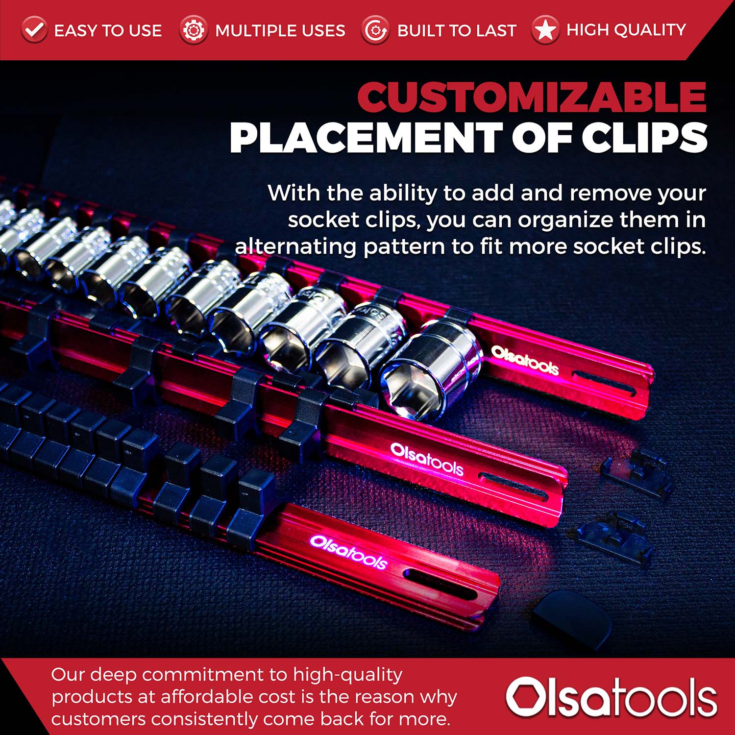 Aluminum Socket Organizer Rails with Locking End Caps - Image 114