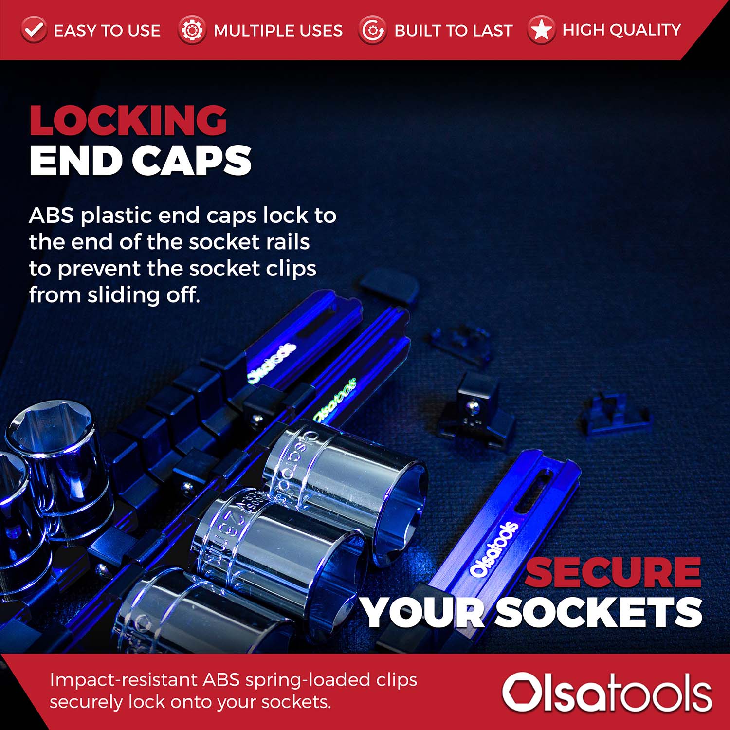 Aluminum Socket Organizer Rails with Locking End Caps - Image 117