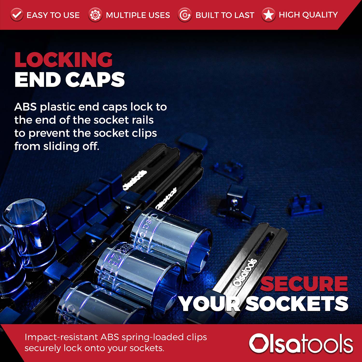 Aluminum Socket Organizer Rails with Locking End Caps - Image 121