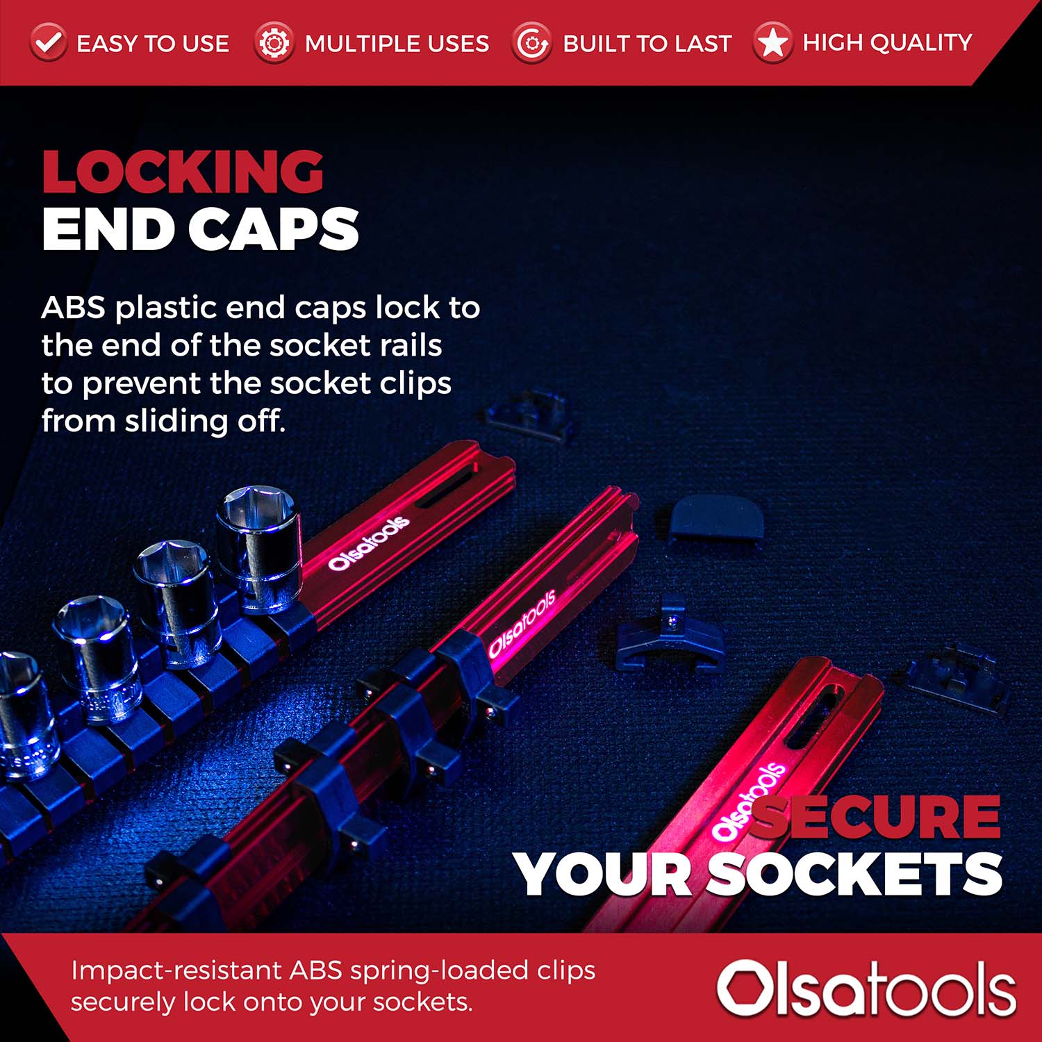 Aluminum Socket Organizer Rails with Locking End Caps - Image 137
