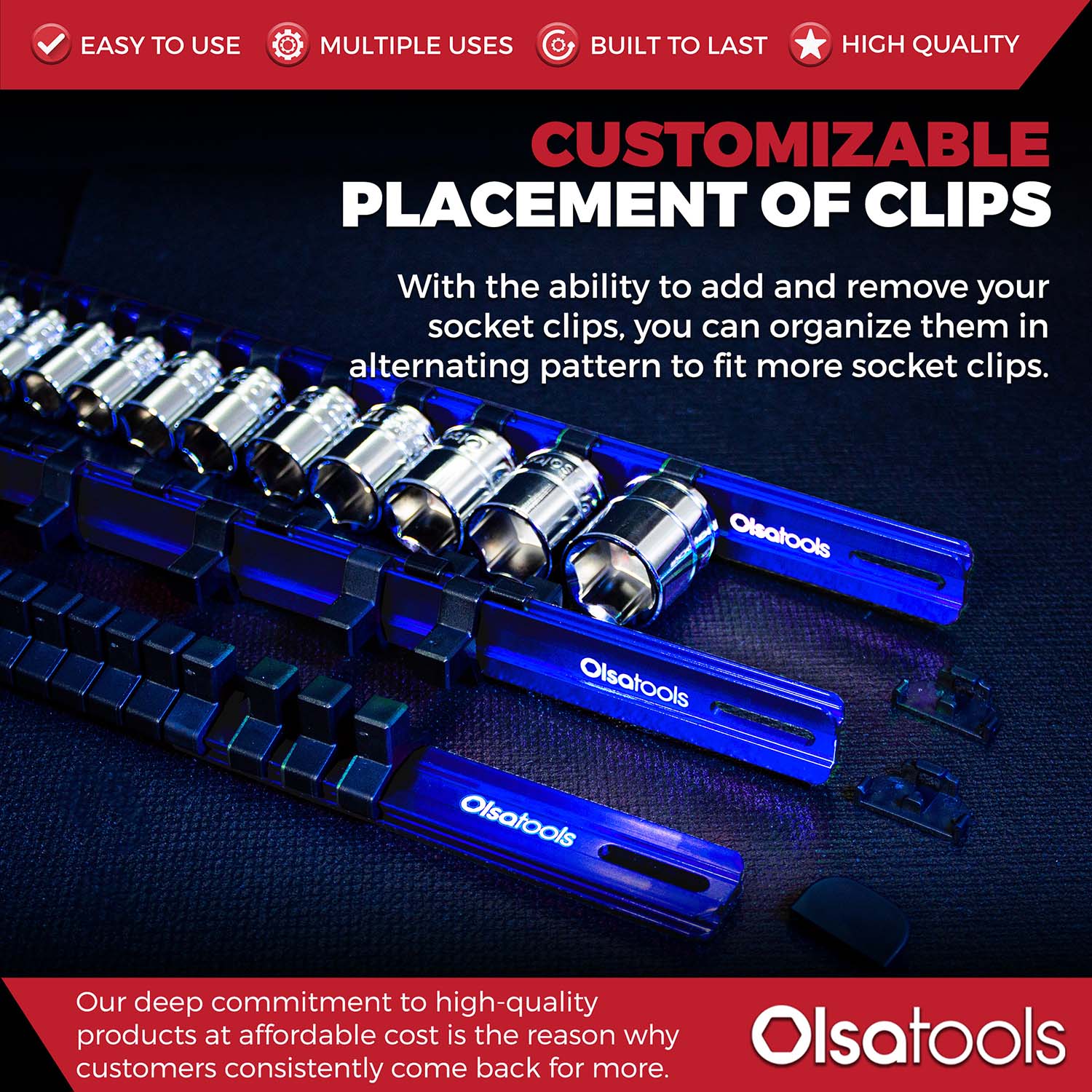 Aluminum Socket Organizer Rails with Locking End Caps - Image 142