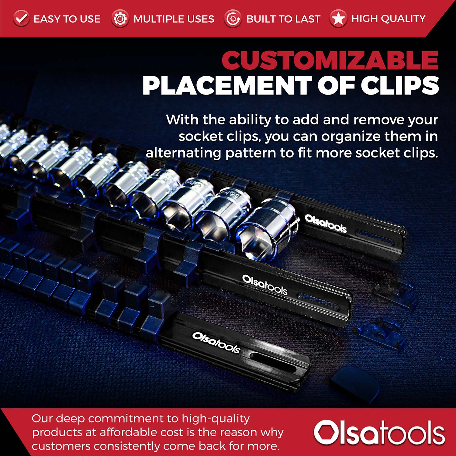 Aluminum Socket Organizer Rails with Locking End Caps - Image 146