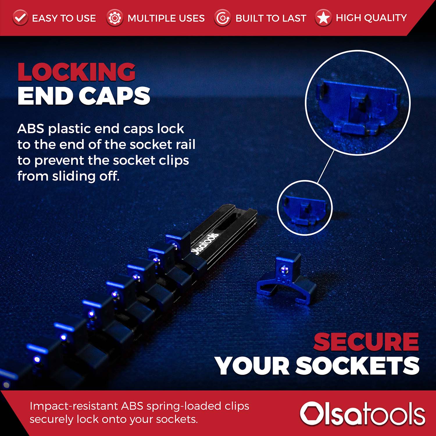 Aluminum Socket Organizer Rails with Locking End Caps - Image 57