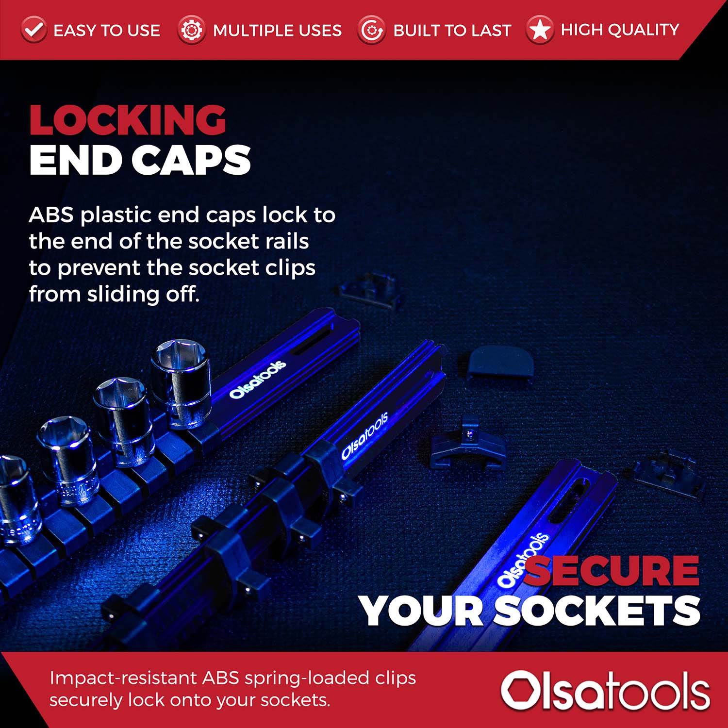 Aluminum Socket Organizer Rails with Locking End Caps - Image 93