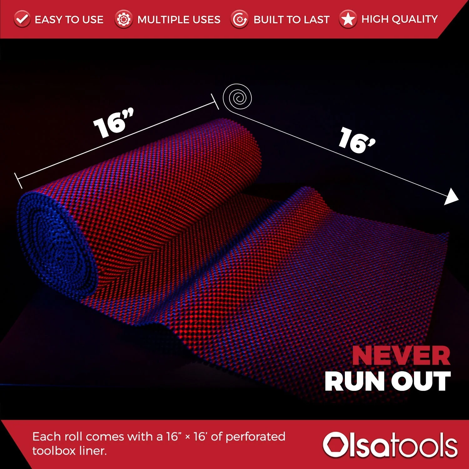 Non-Slip Perforated Surface Tool Chest Liner - Image 4