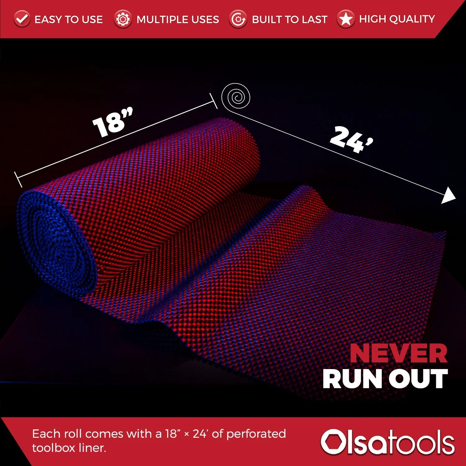 Non-Slip Perforated Surface Tool Chest Liner - Image 5