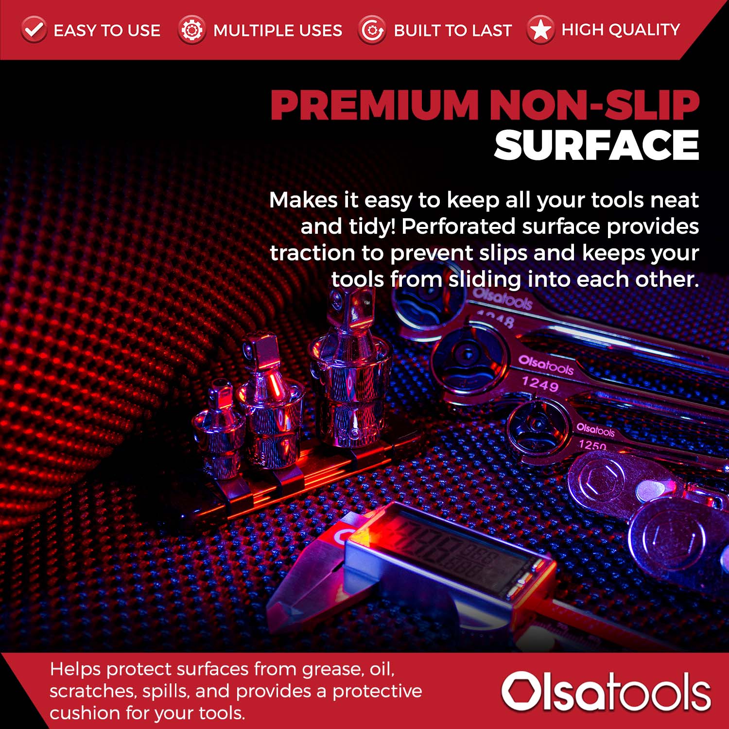 Non-Slip Perforated Surface Tool Chest Liner - Image 7