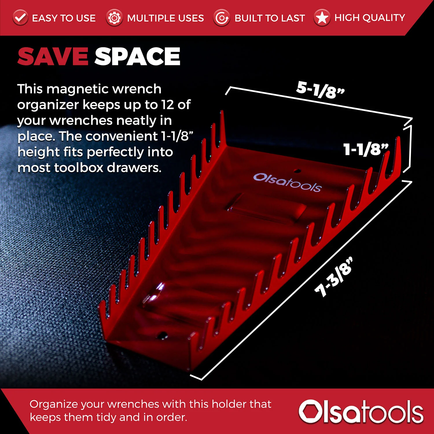 Magnetic Metal Wrench Organizer - Image 9
