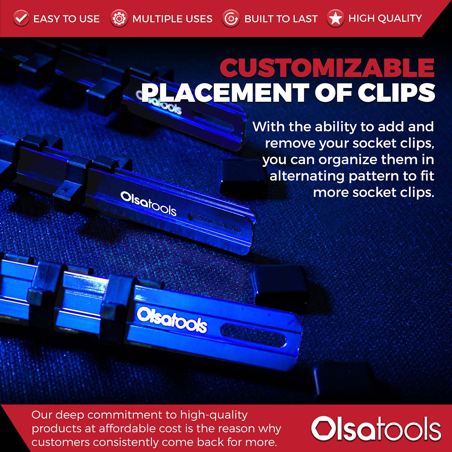 Aluminum Socket Organizer Rails With Rubber End Caps - Image 82