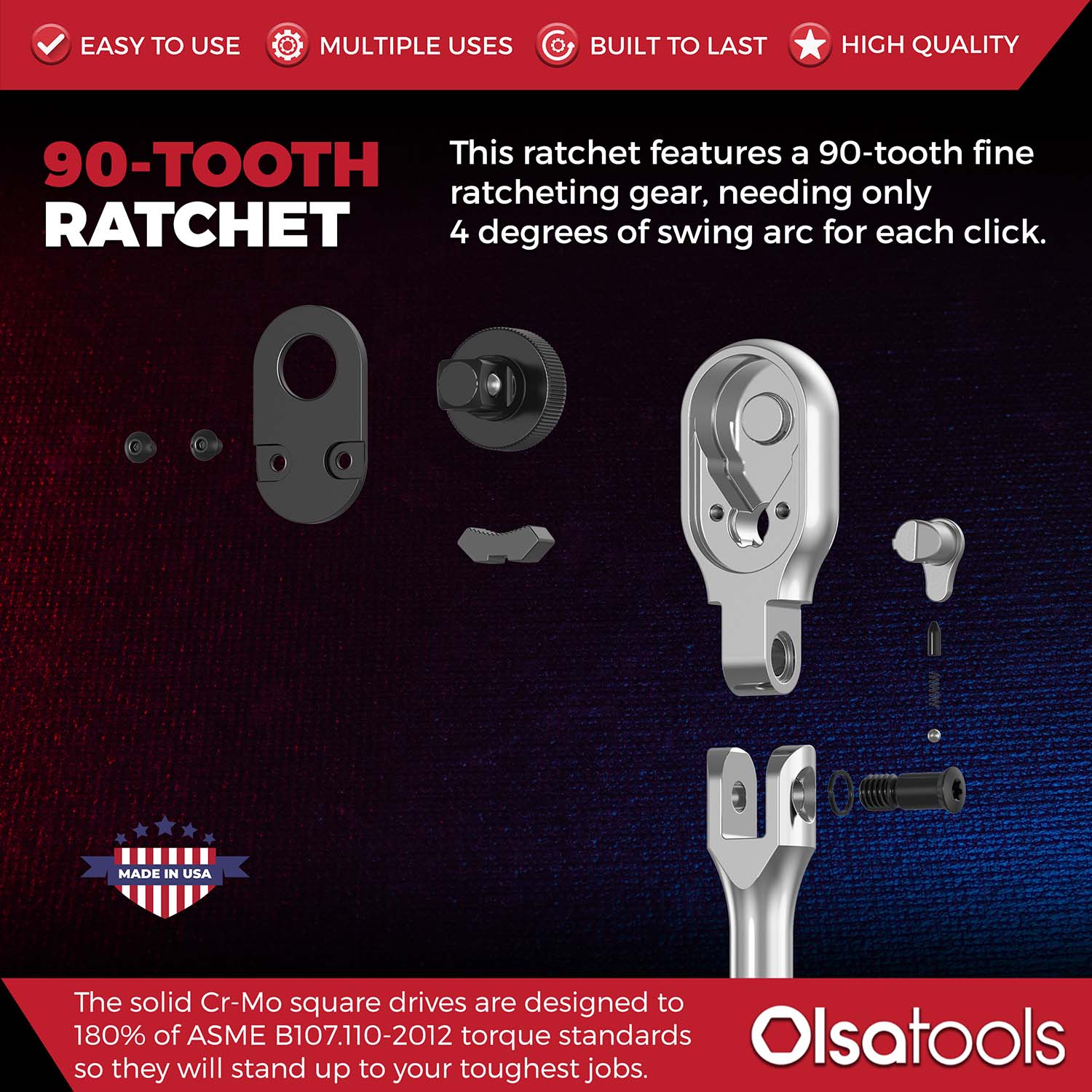 Flex Head Ratchet - 90 Tooth - Image 12